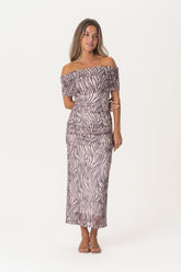 AmiraIC Meshkleid - Braunem Zebramuster