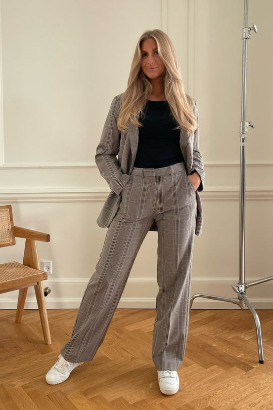 JXMary Anzughose - Kariertes Braun