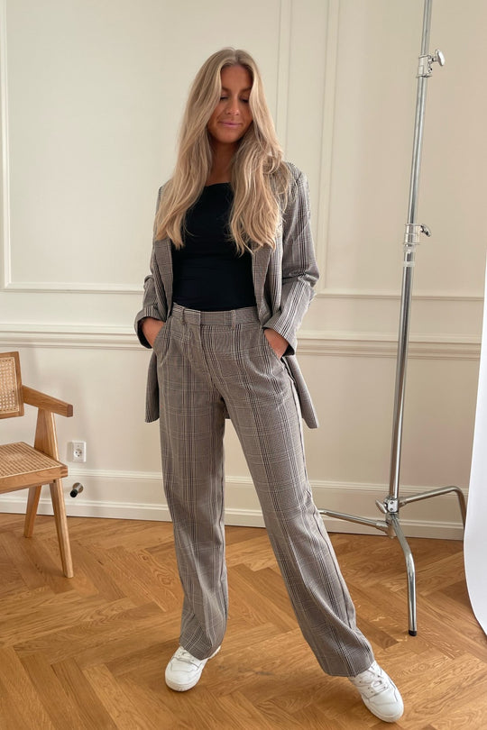 JXMary Anzughose - Kariertes Braun