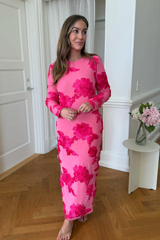 EliseIC Mesh Kleid (Preorder del. week 23) - Pinke Blume