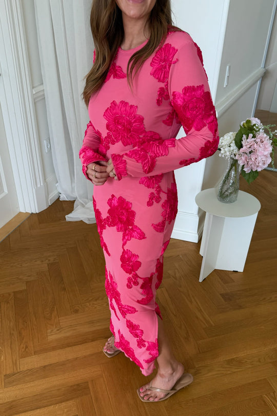 EliseIC Mesh Kleid (Preorder del. week 23) - Pinke Blume