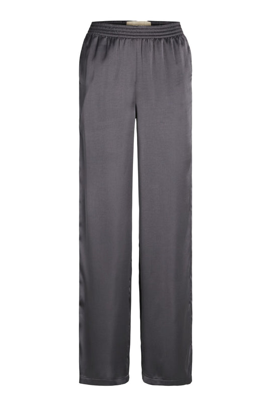 Kira Regular Satin Pants - Grey