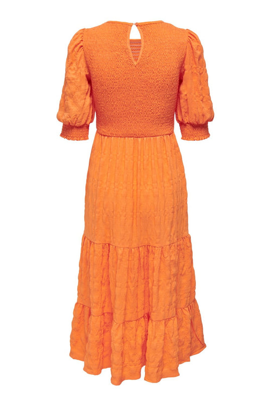 ONLThalia Gesmoktes Kleid - Orange