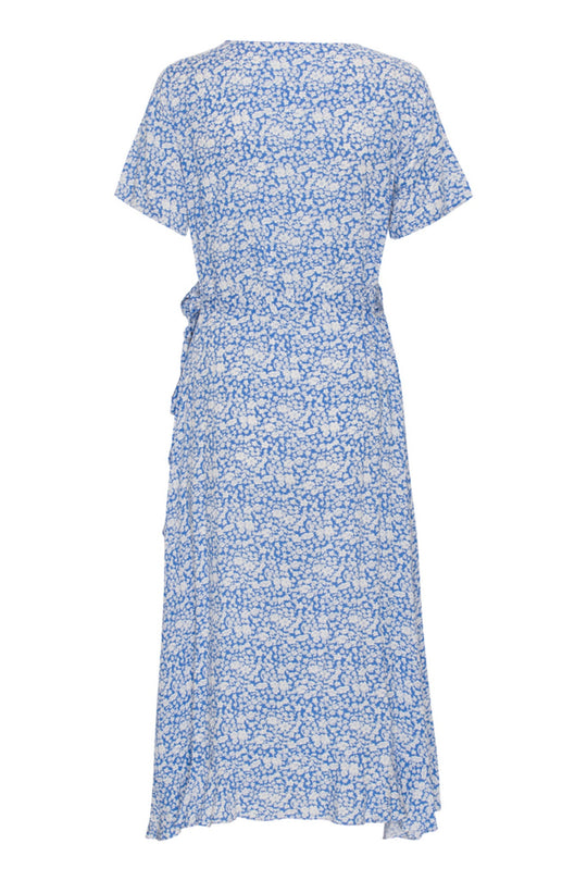 MilleIC Langes Kleid - Blauer Blumenmuster