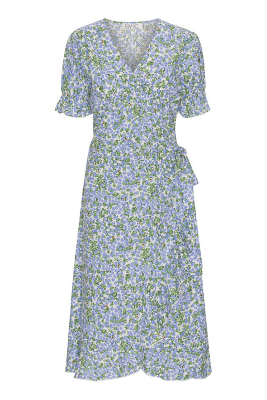 NaomiIC Langes Kleid - Blauer Blumenmuster