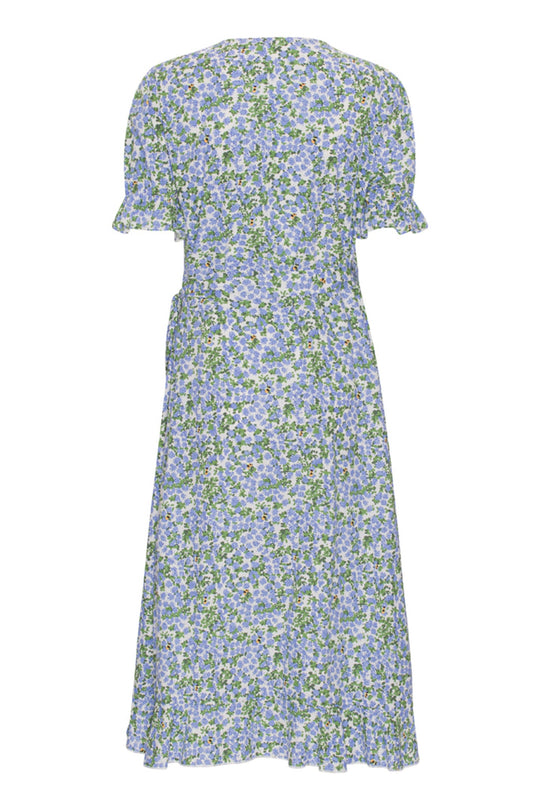 NaomiIC Langes Kleid - Blauer Blumenmuster